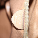CELINE Macadam Canvas Backpack PVC Leather Beige Gold Auth 144815-12