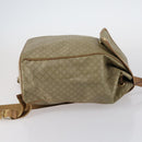 CELINE Macadam Canvas Backpack PVC Leather Beige Gold Auth 144815-4