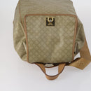 CELINE Macadam Canvas Backpack PVC Leather Beige Gold Auth 144815-7