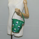 GUCCI GG Crystal Children's Kim Seung Yeon Bag Gold Green 752356 Auth 144816V-22