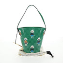 GUCCI GG Crystal Children's Kim Seung Yeon Bag Gold Green 752356 Auth 144816V-12