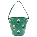 GUCCI GG Crystal Children's Kim Seung Yeon Bag Gold Green 752356 Auth 144816V-2