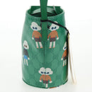 GUCCI GG Crystal Children's Kim Seung Yeon Bag Gold Green 752356 Auth 144816V-4