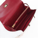 HERMES Kelly Long Wallet Leather Red Gold Auth 144824SAM-17