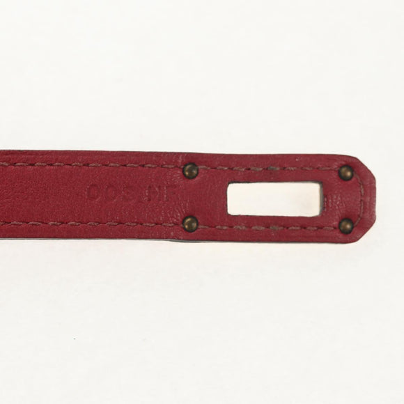 HERMES Kelly Long Wallet Leather Red Gold Auth 144824SAM