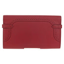 HERMES Kelly Long Wallet Leather Red Gold Auth 144824SAM-3