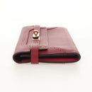 HERMES Kelly Long Wallet Leather Red Gold Auth 144824SAM-4