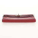 HERMES Kelly Long Wallet Leather Red Gold Auth 144824SAM-7