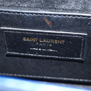 SAINT LAURENT Chain Kate Small Shoulder Bag Leather Blue Gold Auth 144825AV-20