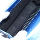 SAINT LAURENT Chain Kate Small Shoulder Bag Leather Blue Gold Auth 144825AV-21