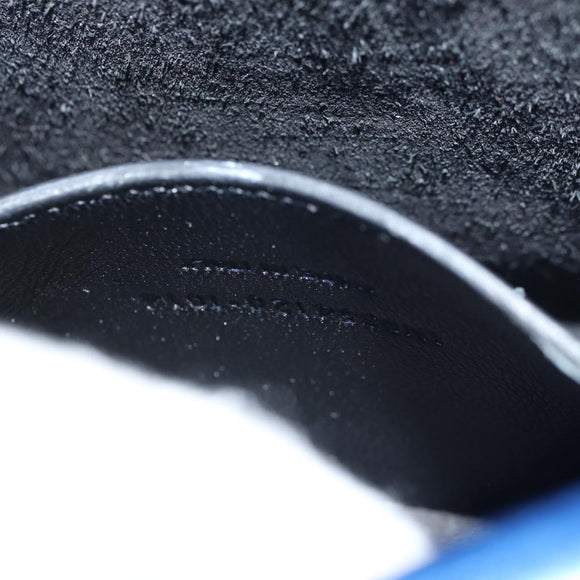 SAINT LAURENT Chain Kate Small Shoulder Bag Leather Blue Gold Auth 144825AV