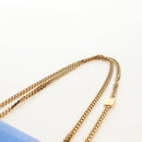 SAINT LAURENT Chain Kate Small Shoulder Bag Leather Blue Gold Auth 144825AV-8