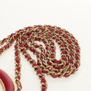 CHANEL Matelasse Chain Shoulder Bag Lamb Skin Pink Gold CC Auth 144828SAM-11