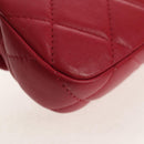 CHANEL Matelasse Chain Shoulder Bag Lamb Skin Pink Gold CC Auth 144828SAM-15