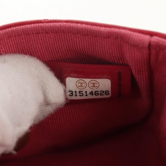 CHANEL Matelasse Chain Shoulder Bag Lamb Skin Pink Gold CC Auth 144828SAM