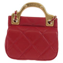 CHANEL Matelasse Chain Shoulder Bag Lamb Skin Pink Gold CC Auth 144828SAM-3