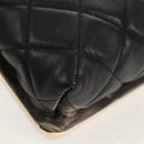 CHANEL Matelasse Chain Shoulder Bag Lamb Skin Black Gold CC Auth 144829AM-8
