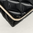 CHANEL Matelasse Chain Shoulder Bag Lamb Skin Black Gold CC Auth 144829AM-17