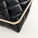 CHANEL Matelasse Chain Shoulder Bag Lamb Skin Black Gold CC Auth 144829AM-18