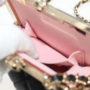 CHANEL Matelasse Chain Shoulder Bag Lamb Skin Black Gold CC Auth 144829AM-23