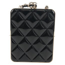 CHANEL Matelasse Chain Shoulder Bag Lamb Skin Black Gold CC Auth 144829AM-2