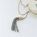 CHANEL V Stitch Chain Shoulder Bag Leather White Gold CC Auth 144830AV-14