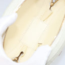 CHANEL V Stitch Chain Shoulder Bag Leather White Gold CC Auth 144830AV-17