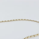 CHANEL V Stitch Chain Shoulder Bag Leather White Gold CC Auth 144830AV-8