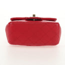 CHANEL Matelasse 17 Chain Shoulder Bag Lamb Skin Red Gold CC Auth 144831SAM-5