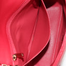 CHANEL Matelasse 17 Chain Shoulder Bag Lamb Skin Red Gold CC Auth 144831SAM-29