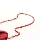 CHANEL Matelasse 17 Chain Shoulder Bag Lamb Skin Red Gold CC Auth 144831SAM-14