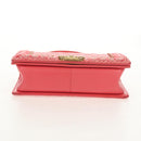 CHANEL Chain Matelasse Boy Chanel Bag Lamb Skin Pink Gold CC Auth 144832AM-5