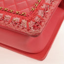 CHANEL Chain Matelasse Boy Chanel Bag Lamb Skin Pink Gold CC Auth 144832AM-18