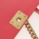 CHANEL Chain Matelasse Boy Chanel Bag Lamb Skin Pink Gold CC Auth 144832AM-21