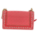 CHANEL Chain Matelasse Boy Chanel Bag Lamb Skin Pink Gold CC Auth 144832AM-2
