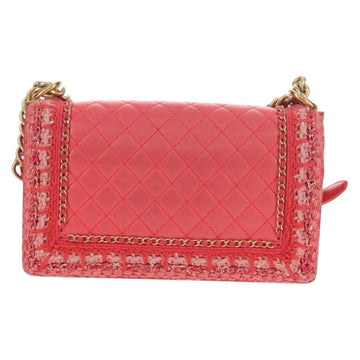CHANEL Chain Matelasse Boy Chanel Bag Lamb Skin Pink Gold CC Auth 144832AM - 0