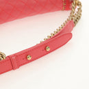CHANEL Chain Matelasse Boy Chanel Bag Lamb Skin Pink Gold CC Auth 144832AM-8