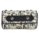 CHANEL Choco Bar Chain Shoulder Bag Satin Black Silver CC Auth 144833V-13