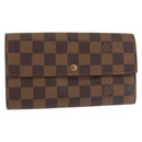 LOUIS VUITTON Damier Ebene Porte Monnaie Credit Wallet N61725 Auth 144838-1