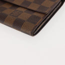 LOUIS VUITTON Damier Ebene Porte Monnaie Credit Wallet N61725 Auth 144838-14