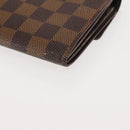 LOUIS VUITTON Damier Ebene Porte Monnaie Credit Wallet N61725 Auth 144838-16