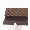 LOUIS VUITTON Damier Ebene Porte Monnaie Credit Wallet N61725 Auth 144838-9