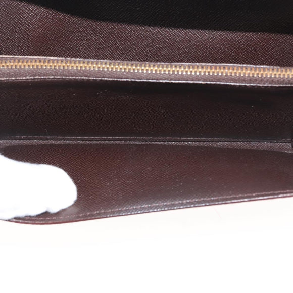 LOUIS VUITTON Damier Ebene Porte Monnaie Credit Wallet N61725 Auth 144838