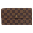 LOUIS VUITTON Damier Ebene Porte Monnaie Credit Wallet N61725 Auth 144838-13