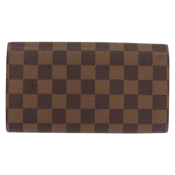 LOUIS VUITTON Damier Ebene Porte Monnaie Credit Wallet N61725 Auth 144838