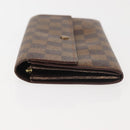 LOUIS VUITTON Damier Ebene Porte Monnaie Credit Wallet N61725 Auth 144838-4