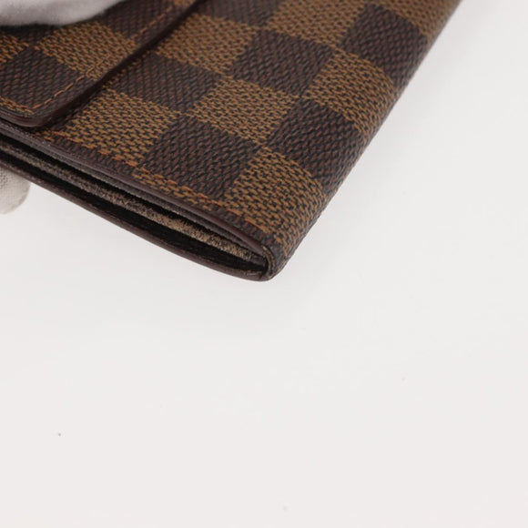 LOUIS VUITTON Damier Ebene Porte Monnaie Credit Wallet N61725 Auth 144838