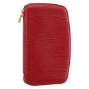 LOUIS VUITTON Epi Agenda Geod Wallet Red M63877 LV Auth 144840-1