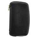 LOUIS VUITTON Epi Agenda Geode Travel Case Black M63872 LV Auth 144841-1