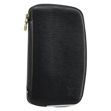 LOUIS VUITTON Epi Agenda Geode Travel Case Black M63872 LV Auth 144841